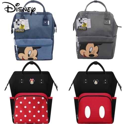 Disney Mickey Mouse Backpack Mummy Diaper Bag Multifunction Large Capacity Double Shoulder Travel Handbag Stroller Nappy Bag