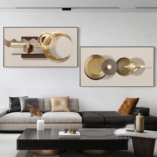 Modern Industrial Geometric Canvas Painting Home Decor Fashion Wall Poster Print Abstract Luxury Living room Decoration Picture