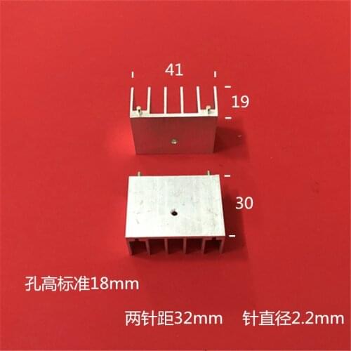 To220 Voltage Stabilizer Transistor High-power Electronic Heat Sink 41*19*30mm Double Needle