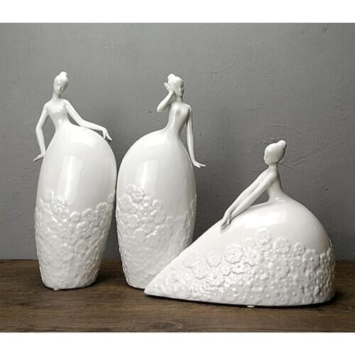 SIMPLE CERAMIC BALLET GIRL ORNAMENTS DANCING BEAUTY STATUE HOME LIVINGROOM OFFICE FIGURINES DECORATION FURNISHING WEDDING GIFTS