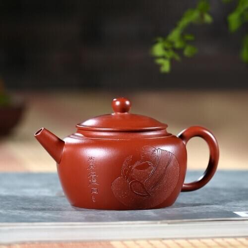TaoYuan 】 yixing ores are recommended by xiao-lu li pure manual teapot dahongpao zhu mud satori