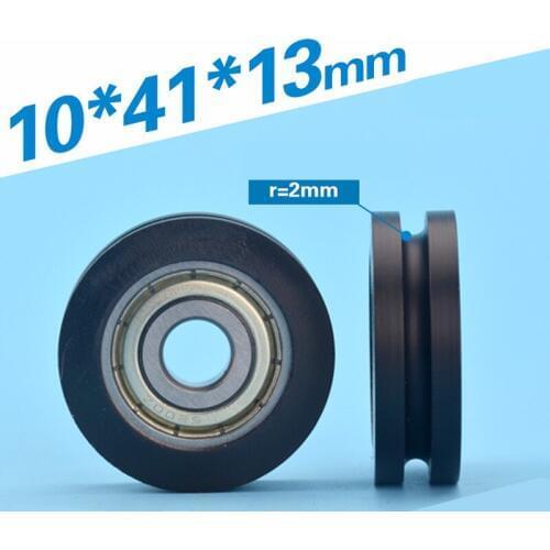 [U1041-13]high loading 6200zz U groove type guide pulley wrapping machine sliding roller wheel 10*41*13mm 1041UU