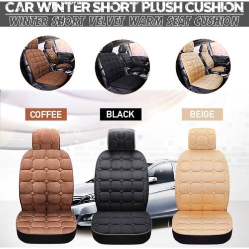Universal Warm Plush Car Seat Cover Winter Faux Auto Front Rear Seat Cushion Backrest Seat Protector Pad Interior Accessories