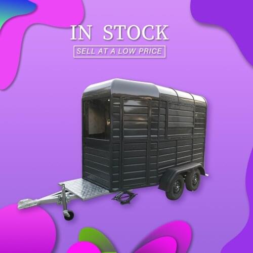 In Stock Vintage Food Trailer Horse Box Camper Van Coffee Cart Food Truck Mobile Kitchen for sale