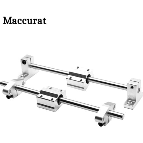 Vertical Horizontal 200 300mm Optical Shaft Linear Guideway SC8UU Linear Ball Bearing Linear Rail Shaft Support SK8 for CNC 3D