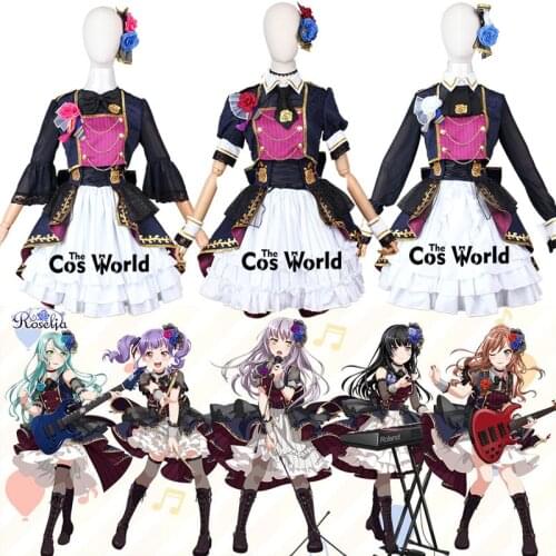 BanG Dream! 7th Live Roselia RAISE A SUILEN Minato Yukina Shirokane Rinko Udagawa Ako Outfits Anime Cosplay Costumes