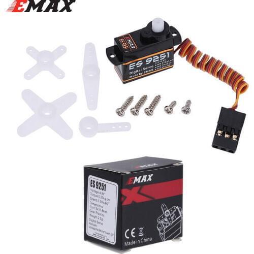 4 pcs/lot Emax ES9251 2.5g Digital Servo RC servo 0.27kgf.cm For RC Helicopter Airplane Part registered shipping