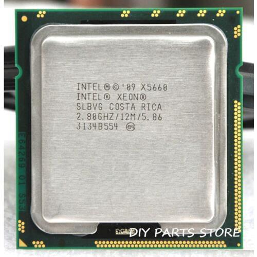 INTEL XONE X5660 Six core 2.8 MHZ LeveL2 12M 6 core WORK FOR lga 1366 montherboard