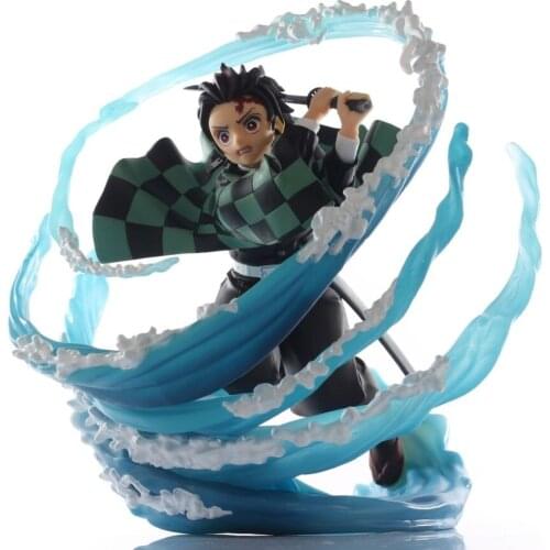 Anime Demon Slayer Kimetsu no Yaiba Agatsuma Zenitsu Kamado Tanjirou PVC Action Figure Toy Statue Adult Collectible Model Doll