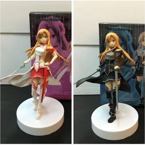 Anime Sword Art Online 18cm Yuuki Asuna & Kirigaya Kazuto PVC Action Figures Collectible Toys