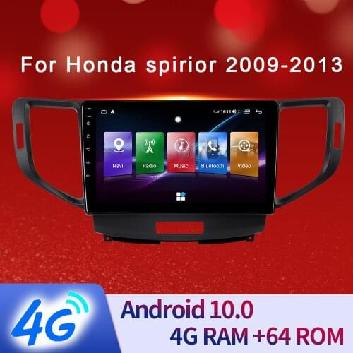 Car navigator For Honda Spirior 2009-2013 9 Inch Android 10 Car GPS free latest maps Navigation Audio Video Radio DVD Multimedia