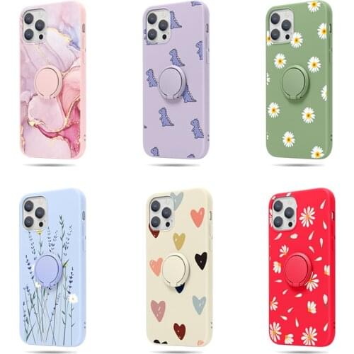 Necklace Lanyard Rope Case for Huawei P30 P40 P20 Pro Honor 9X 8X 8A 9A 20i 10i Mate 20 10 Lite Y7 Y9 Y6 Soft TPU Flower Case