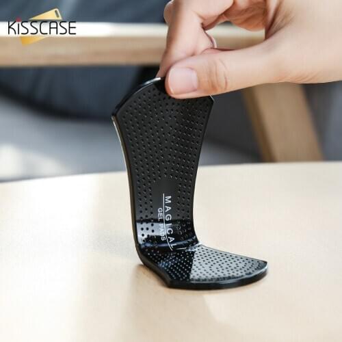 KISSCASE Magical Nano Sticker Mobile Phone Holder Flexible Wall Desk Car Sticky Paste Mount Bracket Reusable Holder For Phone