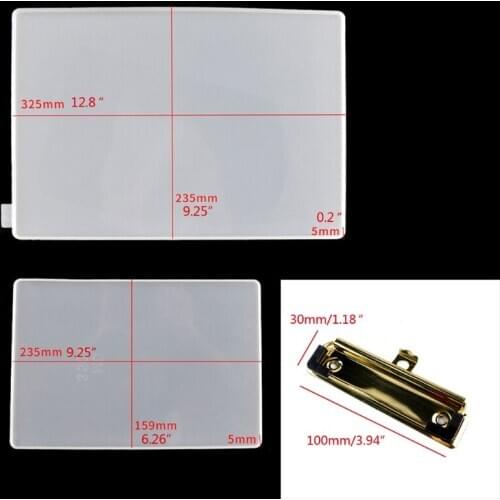 DIY A4 Clipboard Resin Mold File Folder Resin Molds Drawing Board Mold Art Tools MXME