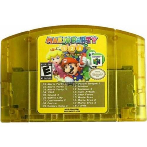 N64 18 in 1 game Card Mario Party 1 2 3 Aggregation +15 NEWS Nintendo 64 Video Games Cartridges N64 Console US Version