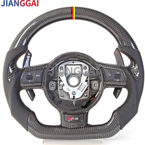 Sport Wheel Fit For Audi R8 TTS TT LED 100% Carbon Fiber Steering Wheel 2007-2016 models Customized