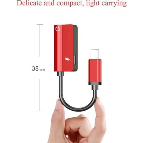 2 in 1 Adapter Type C male to 3.5mm Jack Earphone Cable P20 Mate 10 Audio Fast Mi 6 Huawei 6x Charge For Xiaomi AUX Pro Typ T5F5