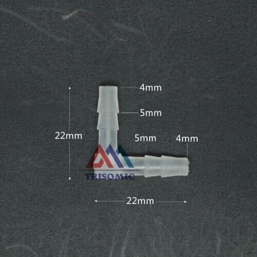 4mm Elbow equant Connector Equal Tube Joiner Material PP Plastic Fitting Fish Tank Airline Aquarium