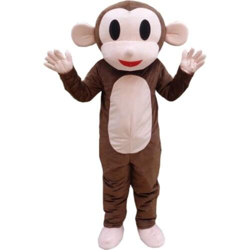 Brown Monkey Custom Mascot Costume Adult Cartoon Cosplay Costume With Fan For Commercial Advertising promotion