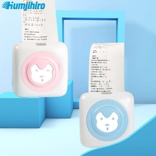 Mini Pocket Thermal Printer Portable Photo Printer Wrong Questions Picture Bluetooth Printer 57*30mm for Android IOS