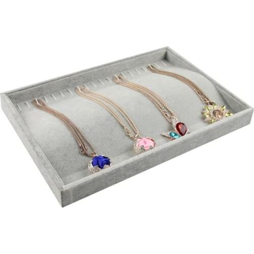 Fashion Velvet Cloth Earrings Rings Jewelry Pendant Display Holder Tray Rack Women Fashion Showcase Jewelry Box