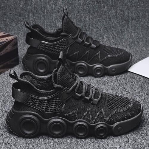 Men Fashion Sneakers Casual Mens Shoes Breathabel Mesh Platform Shoes 2021 New Arrival High Top Sneaker Lace-up Tenis Masculino