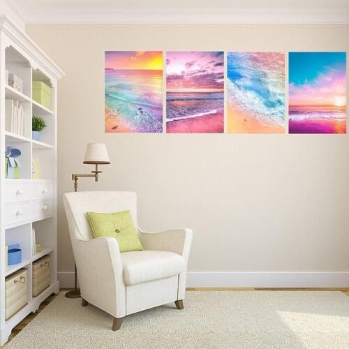 5D Diamond Seaside Scenery Painting Kit Full Drill Crystal Rhinestone Picture Gift Cross Stitch Painting Art Crafts Hous TS2