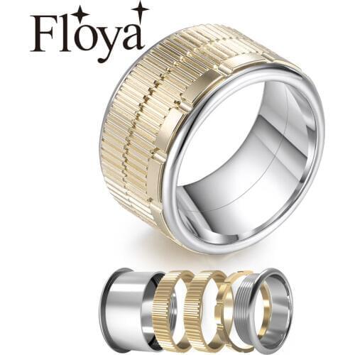 Dicsgee Gear Handmade Ring Set Metal Blank Ring DIY Jewelry Brand Making Supplies Handmade Turning Stainless Steel Ring Gift