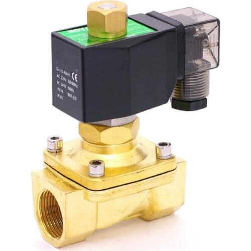 3/8" 1/2" 1 inch 3/4" 2W series normally open solenoid valve brass electromagnetic valve air ,water,oil,gas