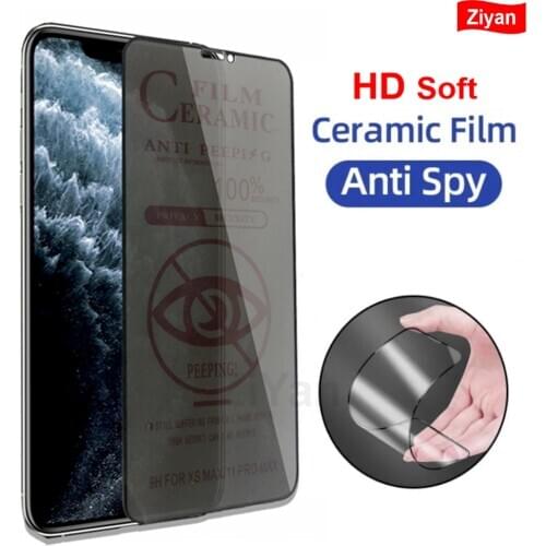 NEW Soft Ceramics Antispy Protective Film For iPhone 12 Pro Max Screen Protector iPhone 11 X XS XR 7 8 6S Plus SE2 Privacy Glass