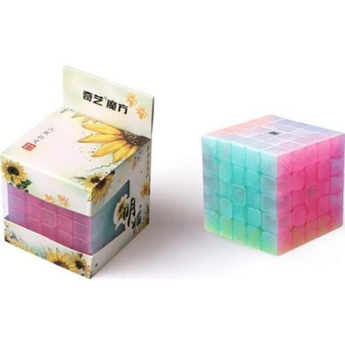 Newest QiYi Qizheng S Cube 5x5 Anti-adhesive Magic Cube with Elastic Spring Educational Toys for Brain Trainning Jelly Color