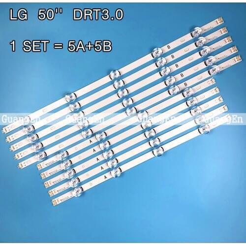 New Original)Kit 10 pieces LED strip for LG 50LF6300 50LB6300 INNOTEK DRT 3.0 50 inch A B 6916L-1736A 1735A 6916L-1978A 1979A