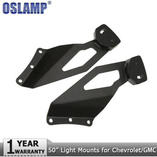 Oslamp 50" Straight Led Light Bar Roof Mounts Led Work Light Mounting Brackets for Chevrolet Silverado for GMC Sierra 1999-2006
