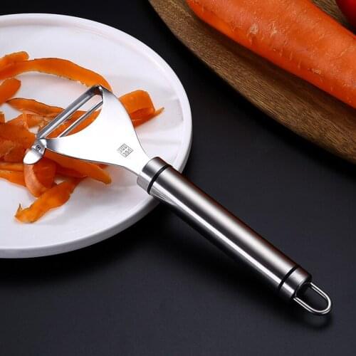 Stainless Steel Potato Peeler Cucumber Carrot Peeling Knife Vegetables Fruit Peeler Scraper Planer Multifunctional Peeling Tool