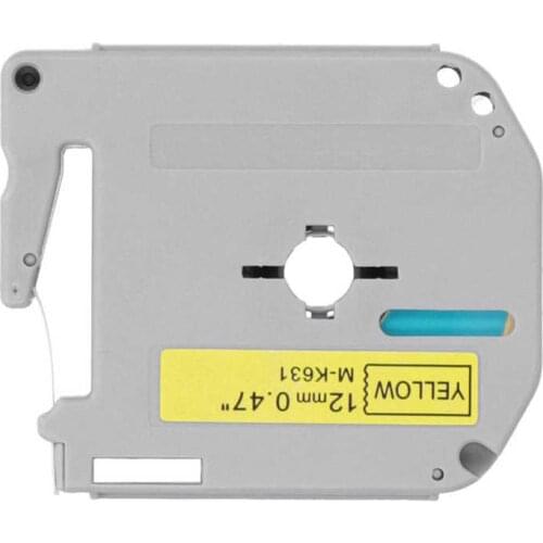 Printing Ribbons Label Tape Replacement Ribbon Black on Yellow Background Print Machine Accessories 12mm New Brand