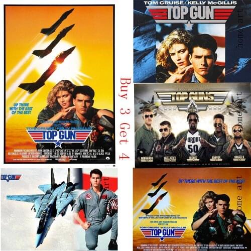 Top Gun movie Poster Clear Image Wall Stickers Home Decoration Good Quality Prints White Coated Paper
