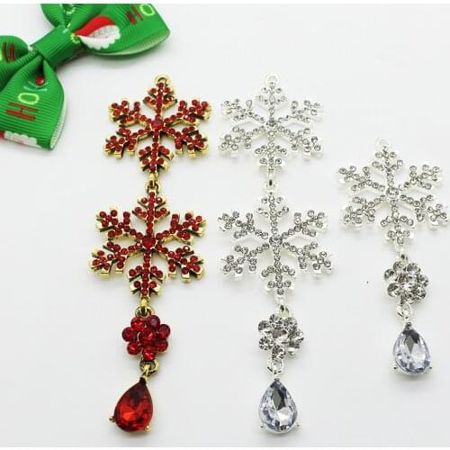 YWXINXI Fine Christmas Jewelry chain 3Pcs/Lot Snowflake Jewelry Hand Made Festival Shiny Decor Setting Supplies For Wholesale