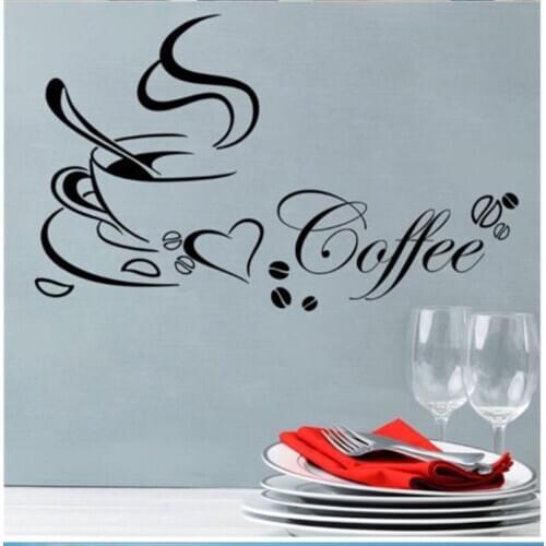 Removable Wall Sticker Home Decor Coffee Wall Art Kitchen Wall Decal Vinyl Mural GW-1