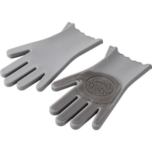 ITAX-9921 Silicone dishwashing gloves winter kitchen washing dishes waterproof laundry cleaning