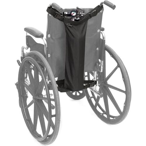 Wheelchair Oxygen Cylinder Bag Oxford Cloth Storage Pouch with Reflective Stripe X5XA