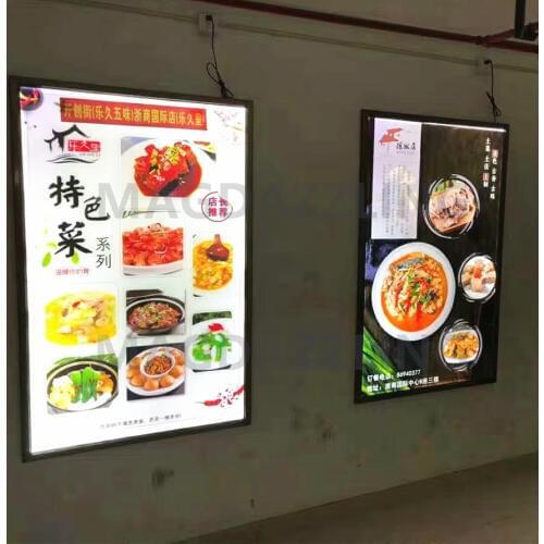Slim A1 Size Black Snap Frame LED Illuminated Menu Light Box Signs for Restaurant/Fast Food Store (5pcs/lot)