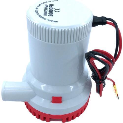 Bilge Submersible Water Pump 12V 24V 2000GPH Micro Marine Boat Seaplane Motor Homes Houseboat Aquario Filter Accessories