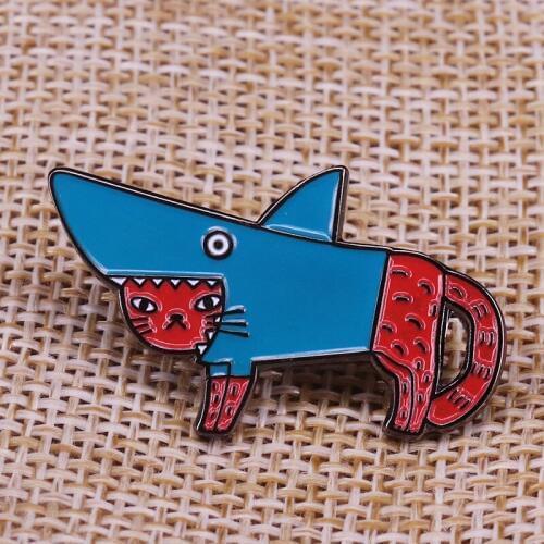 Beach theme pin badge decor for funny pets bags Clothes Cap backpack shark week Jewelry Button Accessories