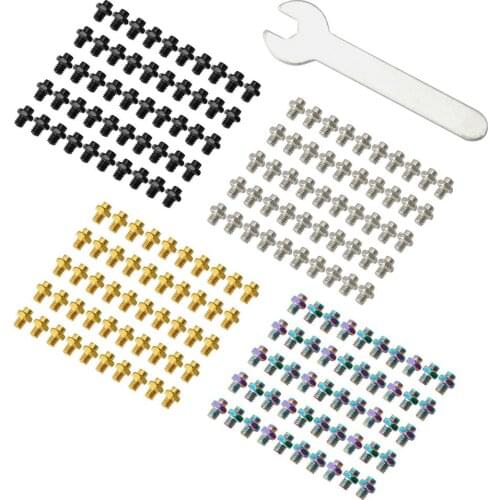 50PCS M4 Mountain Bike Screws Stainless Steel Non-Slip Bolts Fixing Screws