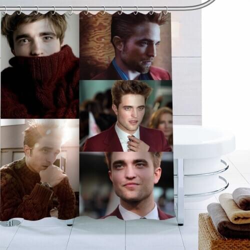 Robert Pattinson Shower Curtain Palm Decor Waterproof Polyester Fabric Bath Curtain 180X180cm Eco-friendly Bathroom Curtain New