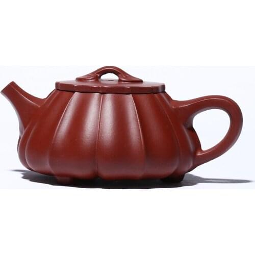 Yixing Famous Purple Sand Pot Ore Dahongpao Handmade Lotus Stone Scoop Kung Fu Tea Set Teapot Household Teapot