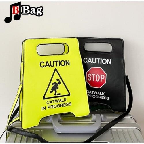 Women Shoulder Bags Fashion Creative Parking Sign Crossbody Bag Casual Handbags For Ladies 3d Trendy messenger bag tote