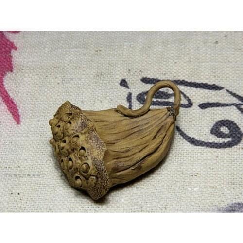 Chinese Calligraphy Painting Sumi-e Purple Clay Lotus Seeds Brush Rest Tea Pet