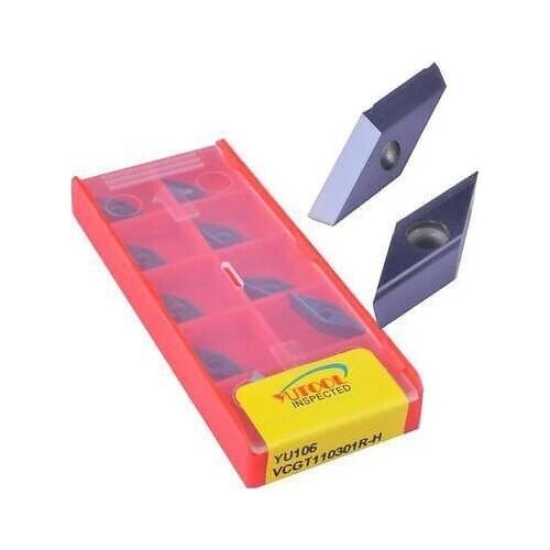 10PCS YUTOOLS carbide blade VCGT110301R-H CNC lathes and milling insert new