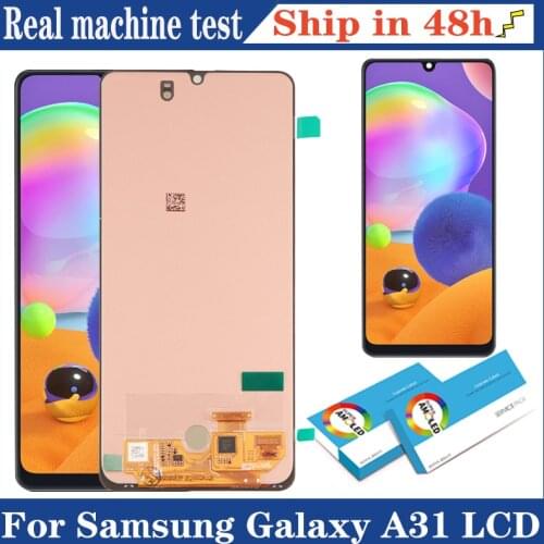 100% Original 6.4'' Super AMOLED Display for Samsung A31 A315 Full LCD Touch Screen Digitizer Assembly Repair Parts